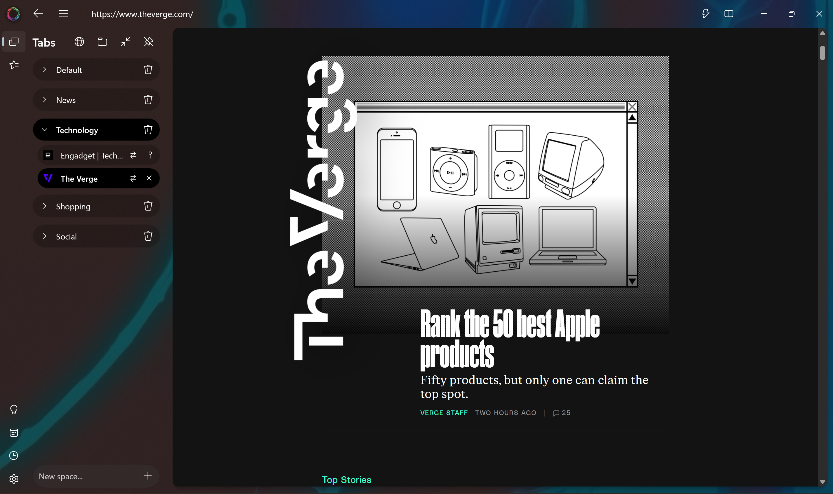 Spaces and vertical tabs
